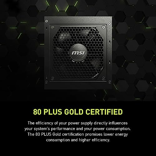 MSI MAG A850GL PCIE5, Fully Modular Compact Gaming 850W Power Supply, 80+ Gold, ATX 3.1 & PCIe 5.1 Ready, Native Dual-Color 12V-2x6 Cable, 10 Year Warranty
