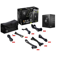 MSI MAG A850GL PCIE5, Fully Modular Compact Gaming 850W Power Supply, 80+ Gold, ATX 3.1 & PCIe 5.1 Ready, Native Dual-Color 12V-2x6 Cable, 10 Year Warranty