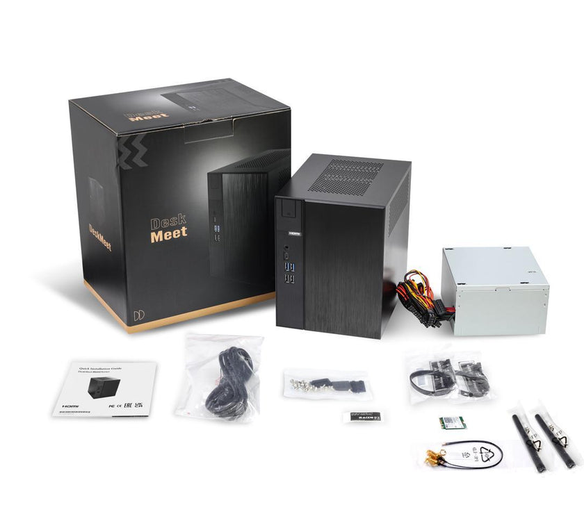 ASRock DESKMEET B660 Intel 12th Gen Mini PC Barebone System Supports a discrete ITX Video Card slot, CPU, video card , Memory, Storage are not included 8 Liter compact size