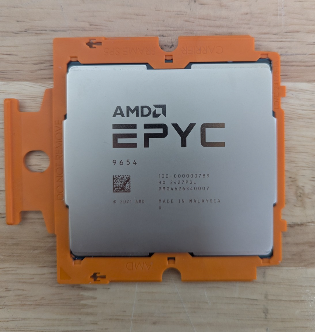 AMD EPYC Genoa 9654 96-Core 2.4GHz SP5 384MB L3 CPU 100-000000789 UNLOCKED