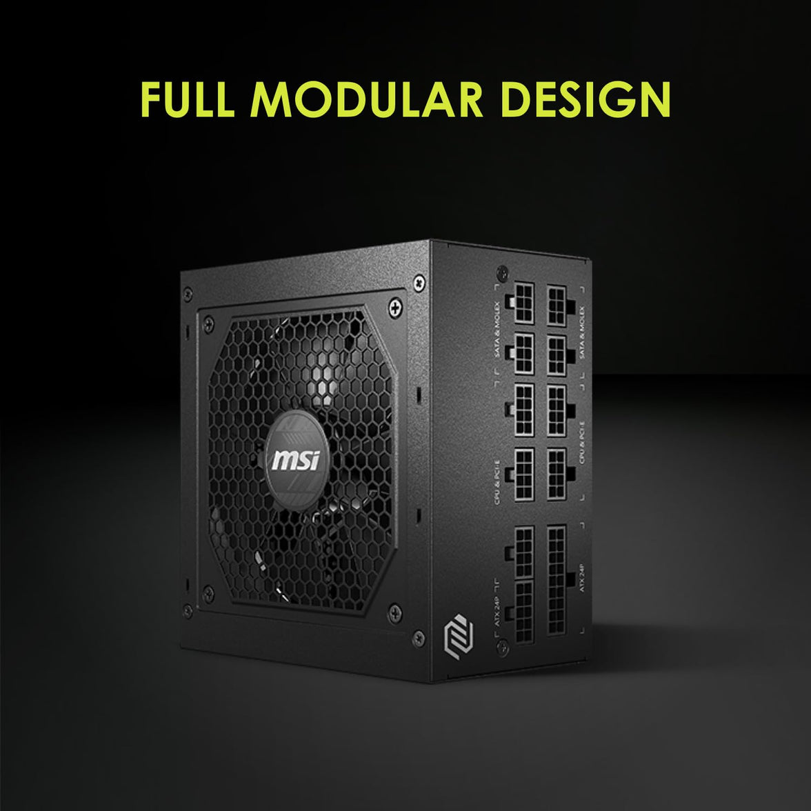 MSI MAG A650GL, Fully Modular Compact Gaming 650W Power Supply, 80+ Gold, ATX PSU, 10 Year Warranty