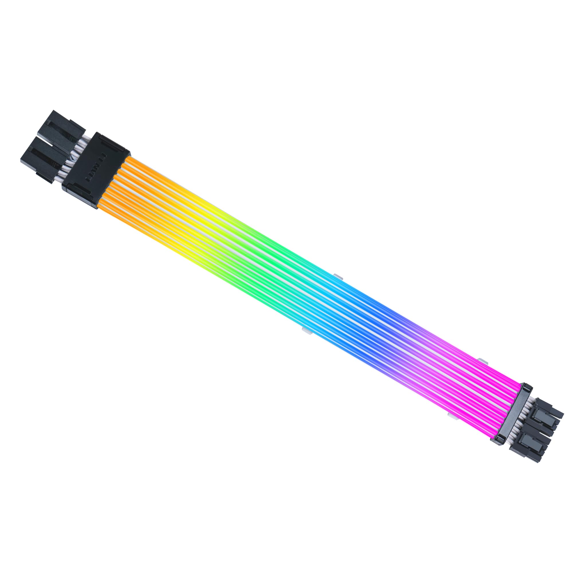 Lian Li Strimer Wireless 8-Pin GPU RGB Power Extension Cable, 2.4GHz Wireless Lighting Control, 382mm (15.03 in) 8 Light Guides, Controller Required (Not Included) (PW8-1W)