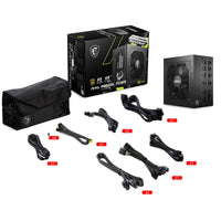 MSI MAG A850GL PCIE5, Fully Modular Compact Gaming 850W Power Supply, 80+ Gold, ATX 3.1 & PCIe 5.1 Ready, Native Dual-Color 12V-2x6 Cable, 10 Year Warranty
