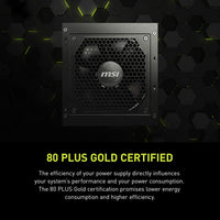 MSI MAG A850GL PCIE5, Fully Modular Compact Gaming 850W Power Supply, 80+ Gold, ATX 3.1 & PCIe 5.1 Ready, Native Dual-Color 12V-2x6 Cable, 10 Year Warranty