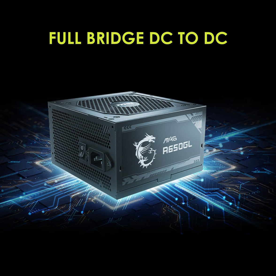 MSI MAG A650GL, Fully Modular Compact Gaming 650W Power Supply, 80+ Gold, ATX PSU, 10 Year Warranty
