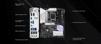 ASRock Z890 Pro RS WiFi 6E Intel Core Ultra LGA1851 RL-ILM ATX Motherboard DDR5 8666 MHz 256 GB Thunderbolt M.2