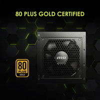 MSI MAG A650GL, Fully Modular Compact Gaming 650W Power Supply, 80+ Gold, ATX PSU, 10 Year Warranty