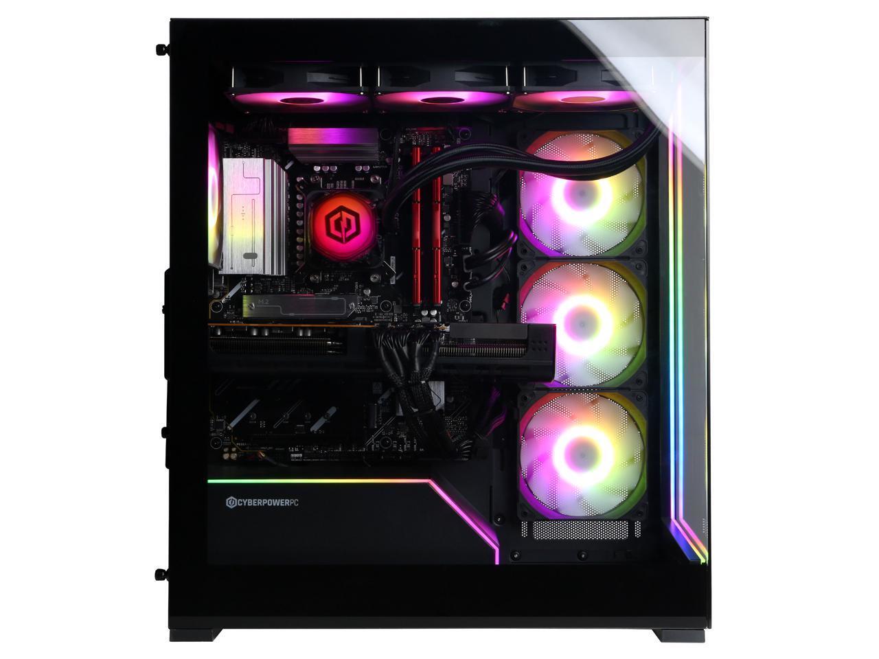 CyberpowerPC Gaming Desktop PC GM70929 AMD Ryzen 7 9800X3D 32GB DDR5 2TB NVMe SSD AMD Radeon RX 9070 XT Windows 11 Home 64-bit