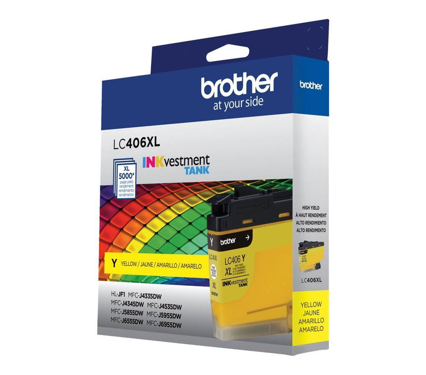 Brother LC406XLYS INKvestment High-Yield Ink 5000 Page-Yield Yellow