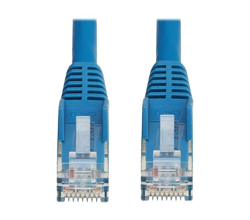 Tripp Lite Cat6 Gigabit Snagless Molded UTP Ethernet Cable (RJ45 M/M), PoE, LSZH, Blue, 0.5 - 6" Category 6 Network Cable for Network Device, Server, Switch, PoE Device, Patch Panel, Printer, Com