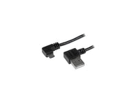 StarTech.com 1m 3 ft Micro-USB Cable with Right-Angled Connectors - M/M - USB A to Micro B Cable