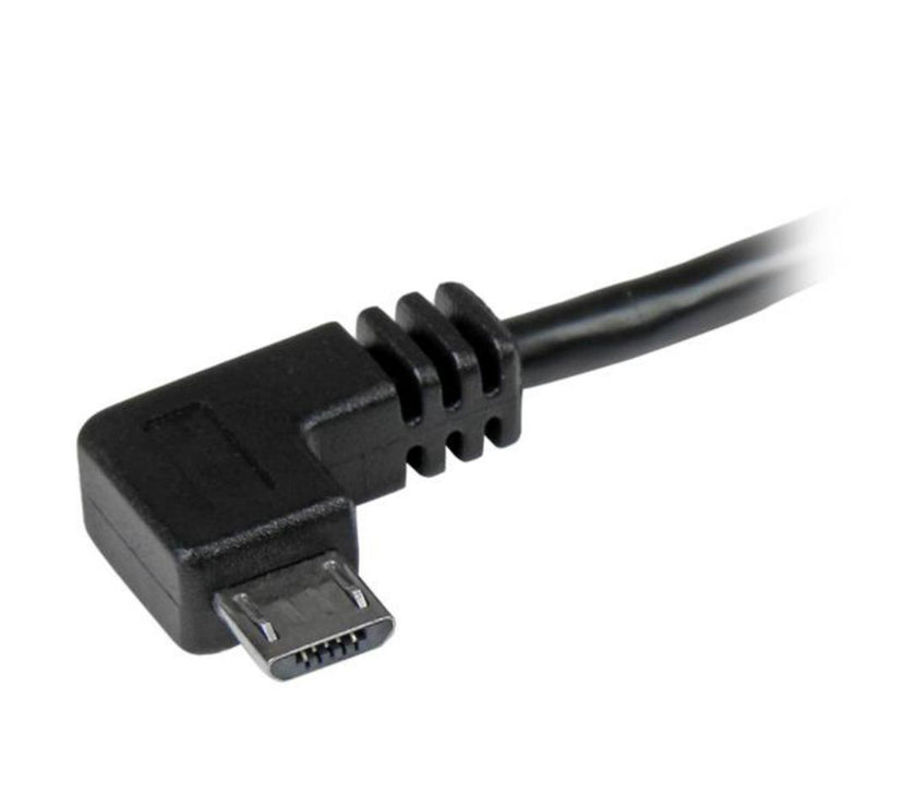 StarTech.com 1m 3 ft Micro-USB Cable with Right-Angled Connectors - M/M - USB A to Micro B Cable