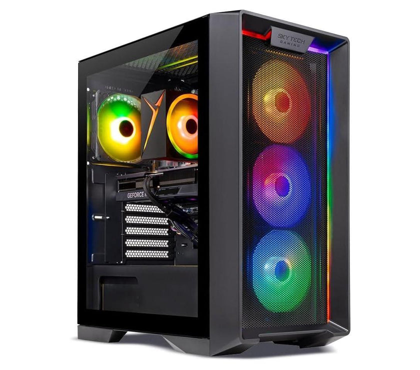 Skytech Nebula Gaming PC Desktop, Ryzen 5 9600X 3.9 Ghz (5.4GHz Turbo Boost), NVIDIA RTX 4060 Ti 8GB GDDR6X, 1TB SSD, 16GB DDR5 RAM 5200, 650W GOLD PSU, Wi-Fi, Win 11 Home