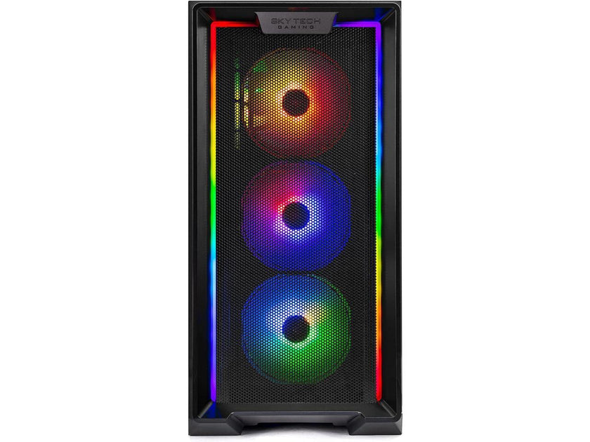 Skytech Nebula Gaming PC Desktop, Ryzen 5 9600X 3.9 Ghz (5.4GHz Turbo Boost), NVIDIA RTX 4060 Ti 8GB GDDR6X, 1TB SSD, 16GB DDR5 RAM 5200, 650W GOLD PSU, Wi-Fi, Win 11 Home