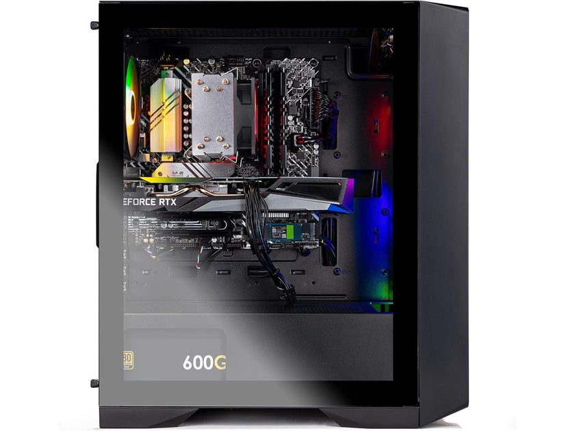 Skytech Nebula Gaming PC Desktop, Ryzen 5 9600X 3.9 Ghz (5.4GHz Turbo Boost), NVIDIA RTX 4060 Ti 8GB GDDR6X, 1TB SSD, 16GB DDR5 RAM 5200, 650W GOLD PSU, Wi-Fi, Win 11 Home