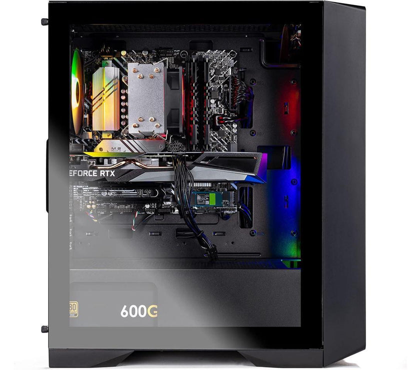 Skytech Nebula Gaming PC Desktop, Ryzen 5 9600X 3.9 Ghz (5.4GHz Turbo Boost), NVIDIA RTX 4060 Ti 8GB GDDR6X, 1TB SSD, 16GB DDR5 RAM 5200, 650W GOLD PSU, Wi-Fi, Win 11 Home