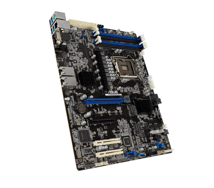 Intel® Xeon® E-2300 LGA 1200 ATX server motherboard with four DIMM and dual M.2 slots, plus dual 10G LAN, eight SATA, one HDMI, two PCIe 4.0 slots, two USB 3.2 Gen 2.