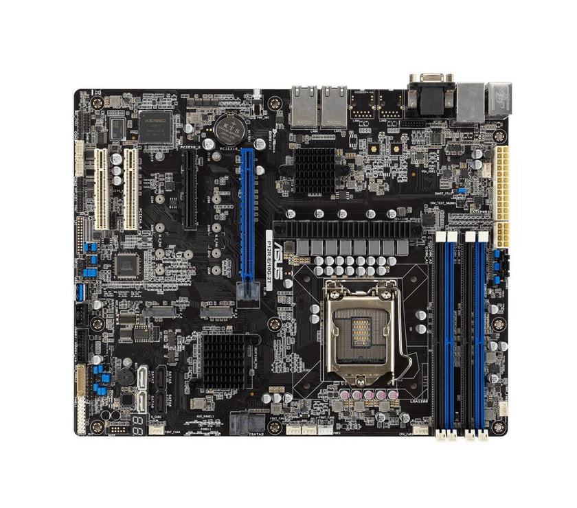 Intel® Xeon® E-2300 LGA 1200 ATX server motherboard with four DIMM and dual M.2 slots, plus dual 10G LAN, eight SATA, one HDMI, two PCIe 4.0 slots, two USB 3.2 Gen 2.