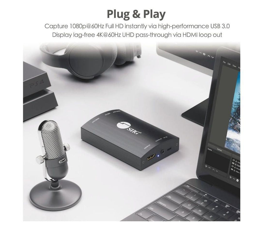 Siig Usb 3.0 Hdmi Video Capture Device With 4K Loopout