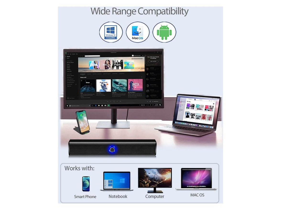 Adesso Speaker Xtream S6 10Wx2 Bluetooth Wired dual mode Sound Bar Speaker RTL