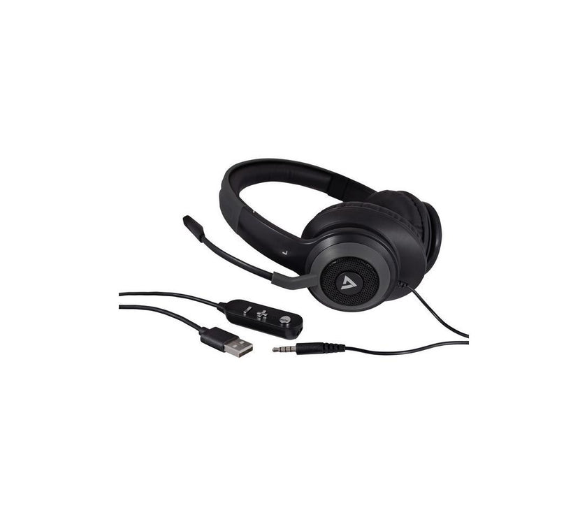 V7 Premium Over-Ear Stereo Headset with Boom Mic HC701