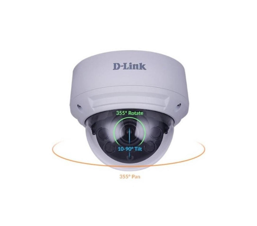 D-Link Vigilance DCS-4618EK 8 Megapixel Network Camera - Dome - 98.43 ft Night Vision - H.265, H.264, MJPEG - 3840 x 2160 - 3.6x Optical - CMOS