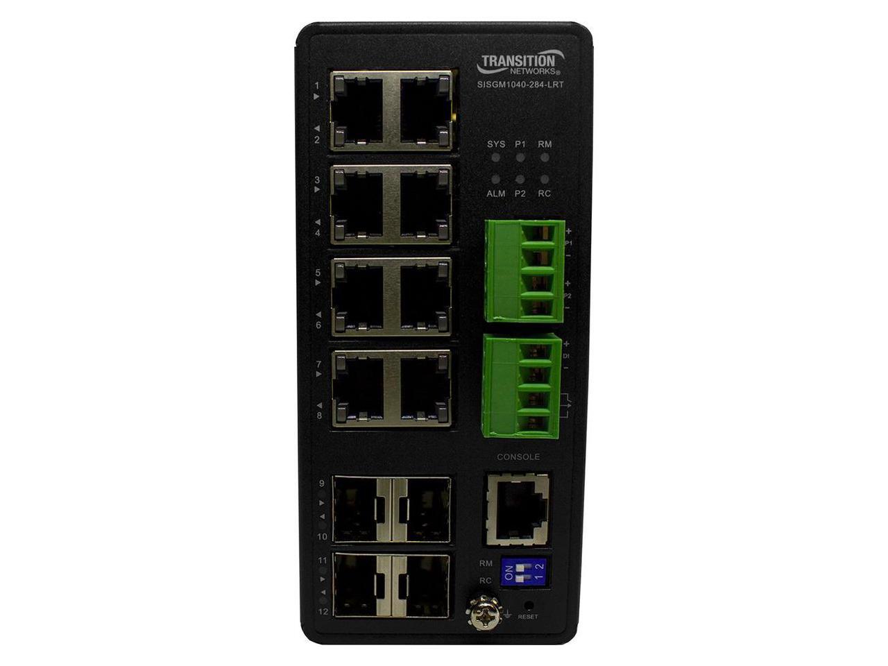 Transition Networks Managed Hardened Gigabit Ethernet Switch SISGM1040284LRT