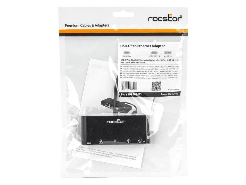 Rocstor USB-C to 3-Port Multiport Adapter USB 3.0 Hub Y10A262B1