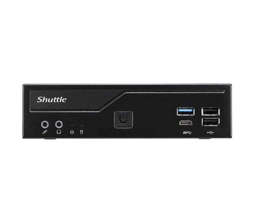 Shuttle XPC slim DH610S Barebone System - Slim PC - Socket LGA-1700 - 1 x Processor Support - Intel H610 Chip - 64 GB DDR4 SDRAM DDR4-3200/PC4-25600 Maximum RAM Support - 2 Total Memory Slots - Serial