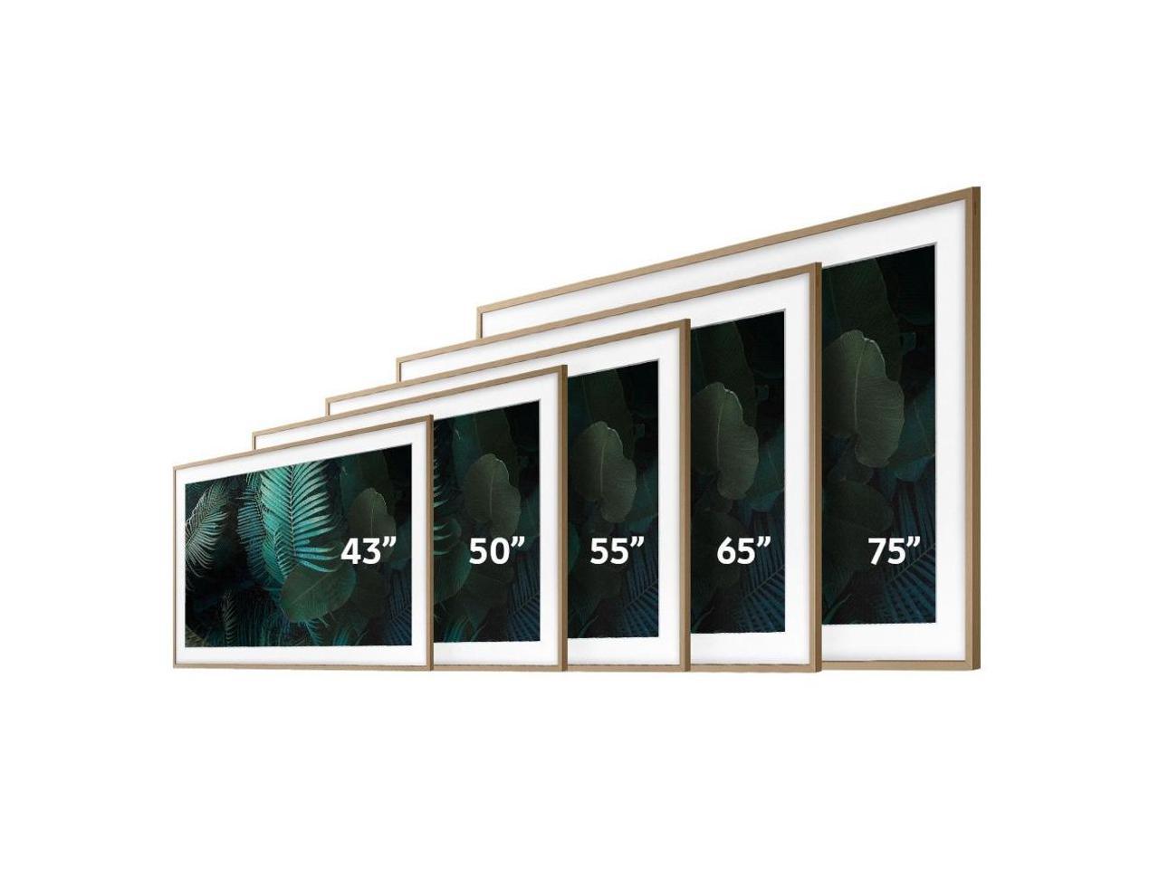 Samsung 2021 50" The Frame Customizable Bezel Modern Teak VGSCFA50TKBZA