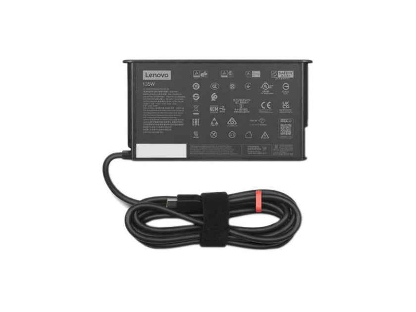 Lenovo ThinkPad 135W AC Adapter (USB-C) - 135 W - 120 V AC, 230 V AC Input - Black