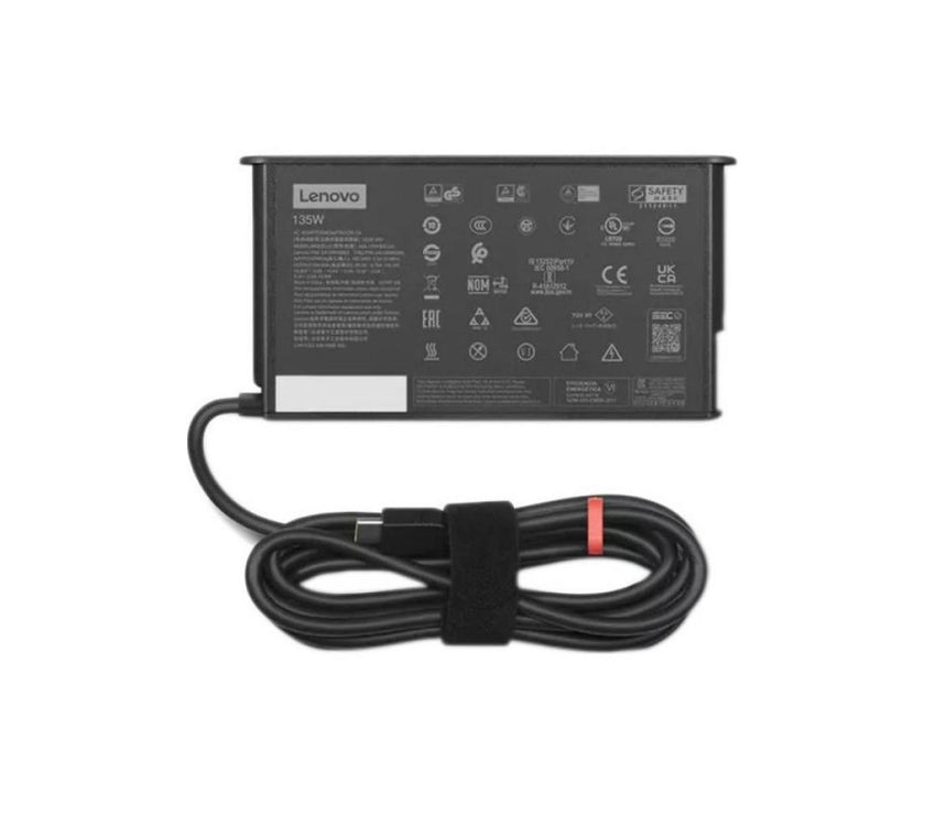 Lenovo ThinkPad 135W AC Adapter (USB-C) - 135 W - 120 V AC, 230 V AC Input - Black