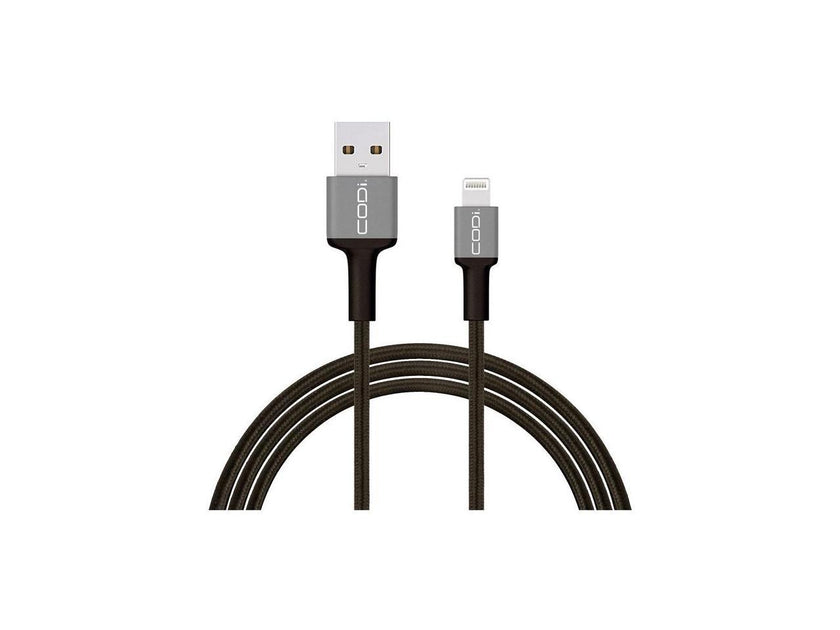 Codi 6' Braided Nylon USB-A to MFI Lightning Charge & Sync Cable A01070