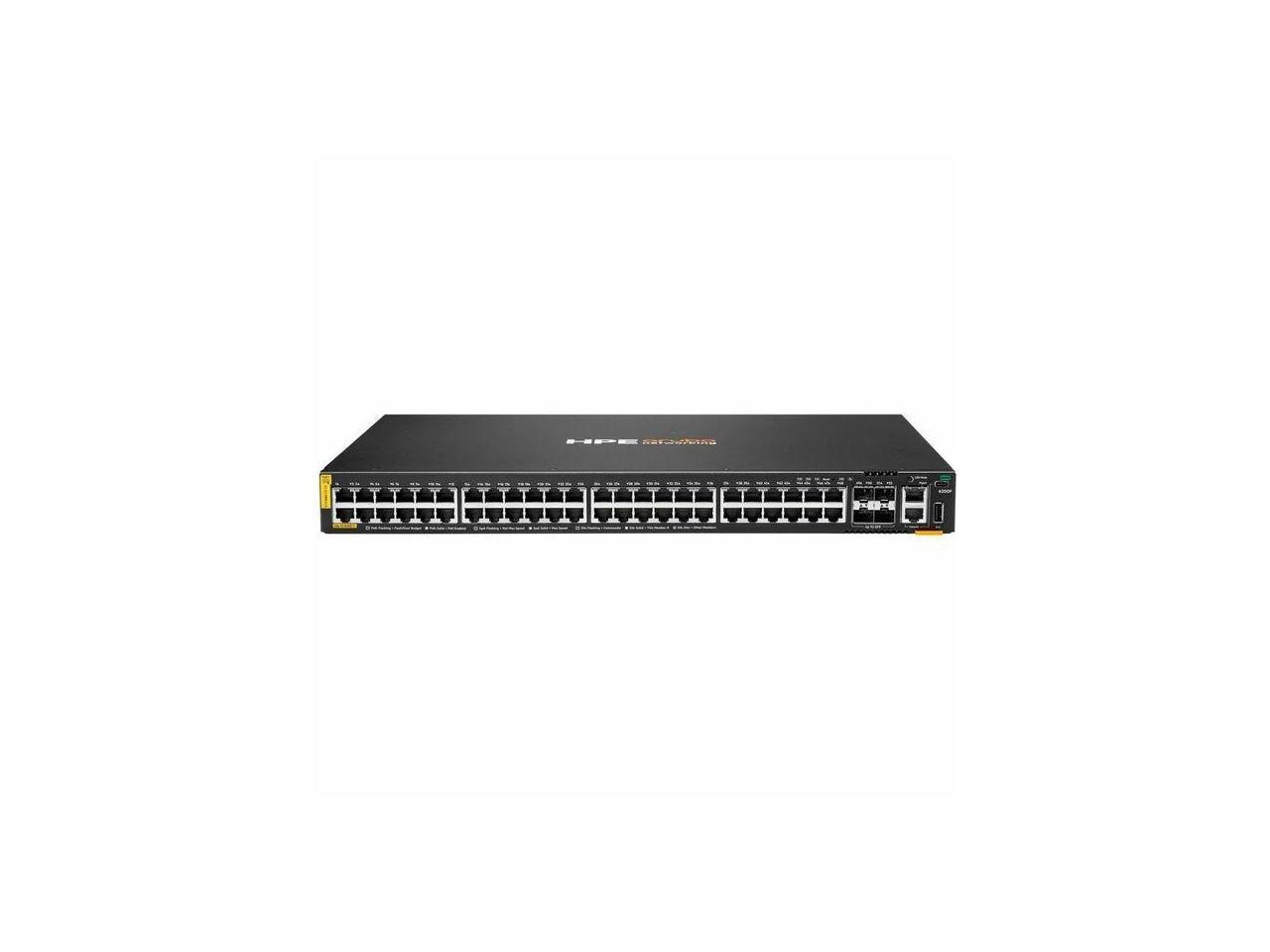 Aruba CX 6200F 48G Class 4 PoE 4SFP 370W Switch - 48 Ports - Manageable - Gigabit Ethernet - 10/100/1000Base-T, 1000Base-X - 3 Layer Supported - Modular - 4 SFP Slots - 60 W Power Consumption - 370 W