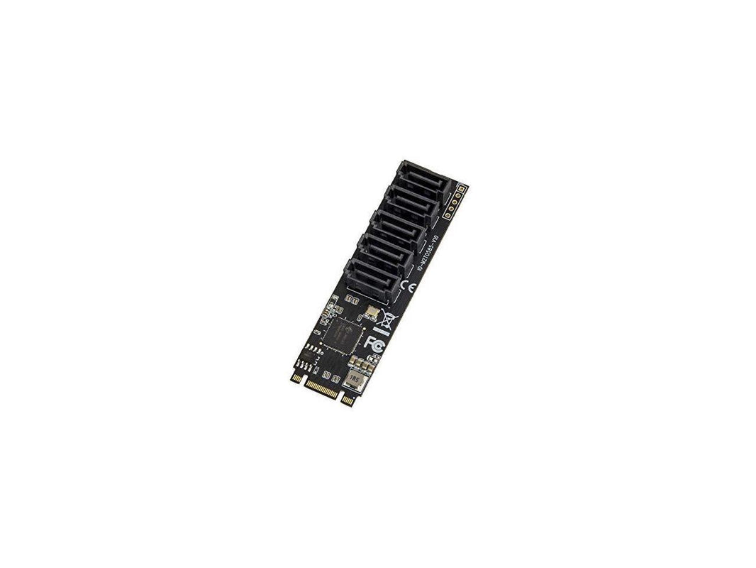 Syba 5 port Non-RAID SATA III 6Gbp/s to M.2 B+M Key Adapter PCI-e 3.0 x2 Bandwith