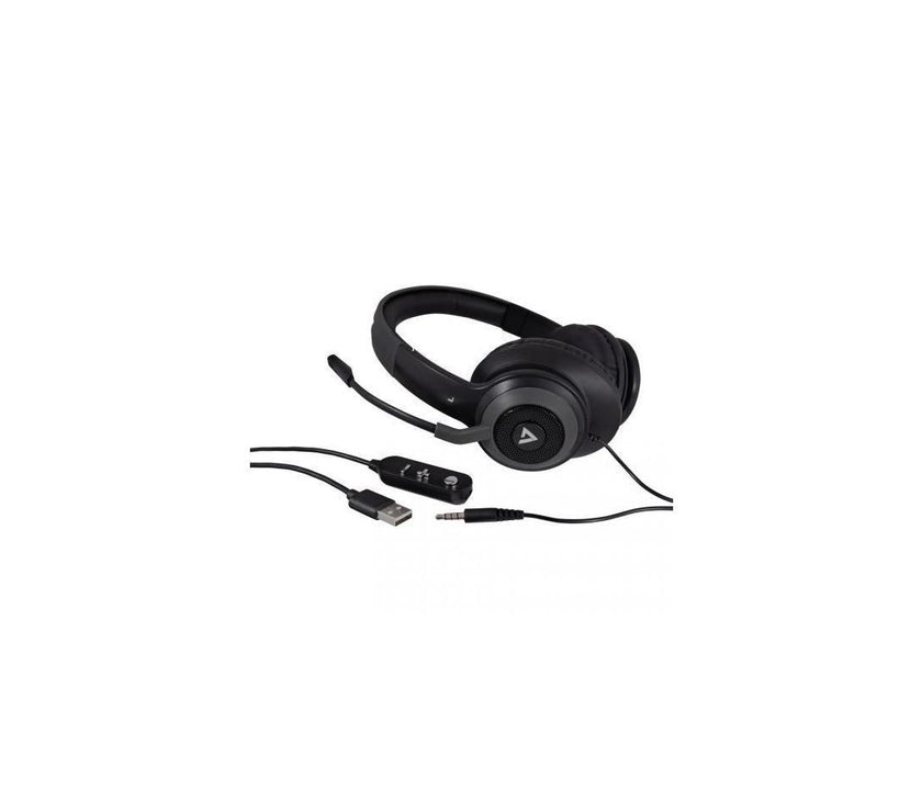 V7 Premium Over-Ear Stereo Headset with Boom Mic HC701