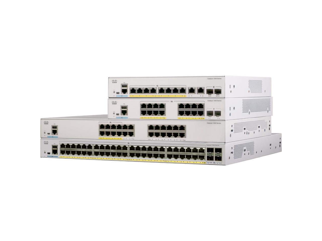 Cisco - C1000-24T-4G-L - Cisco Catalyst C1000-24T Ethernet Switch - 24 Ports - Manageable - 2 Layer Supported - Modular