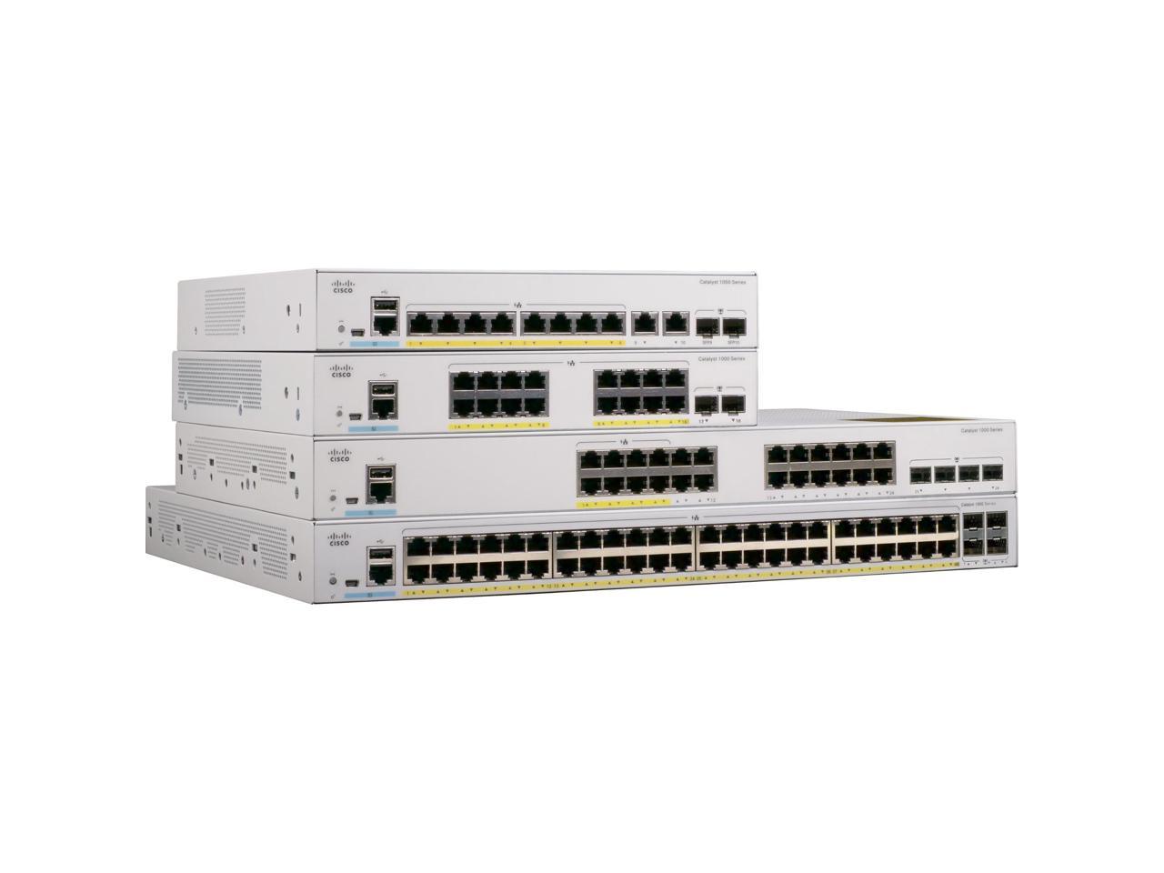 Cisco - C1000-24T-4G-L - Cisco Catalyst C1000-24T Ethernet Switch - 24 Ports - Manageable - 2 Layer Supported - Modular