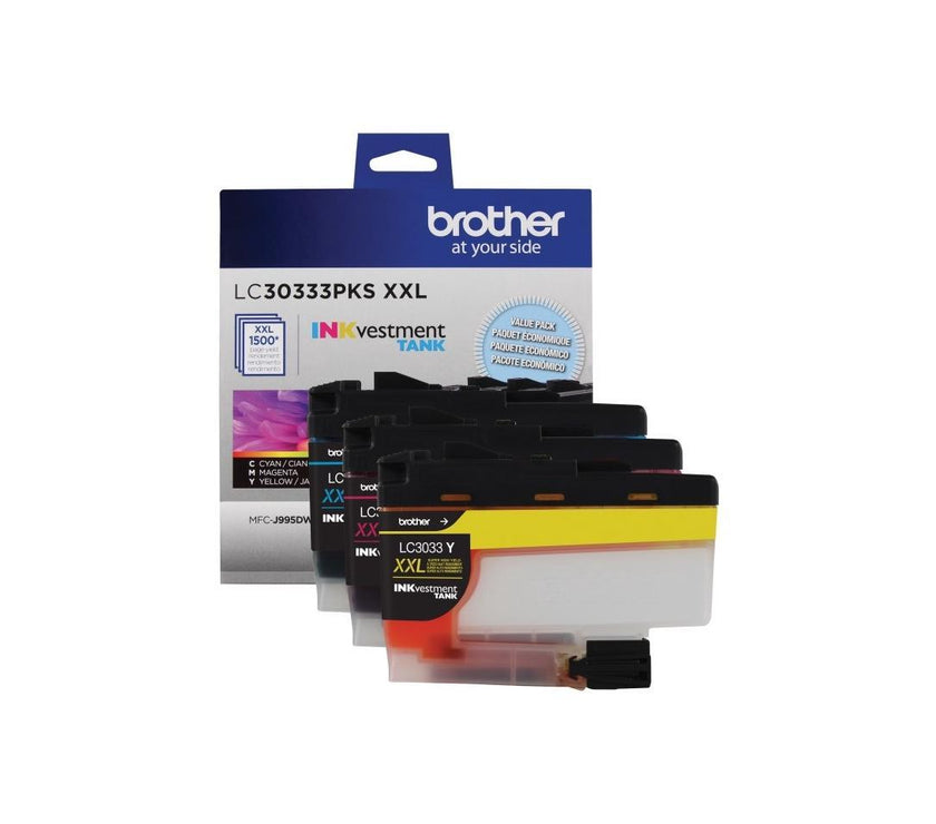 Brother LC30333PKS Super High Yield Ink Cartridge - Combo Pack - Cyan/Magenta/Yellow