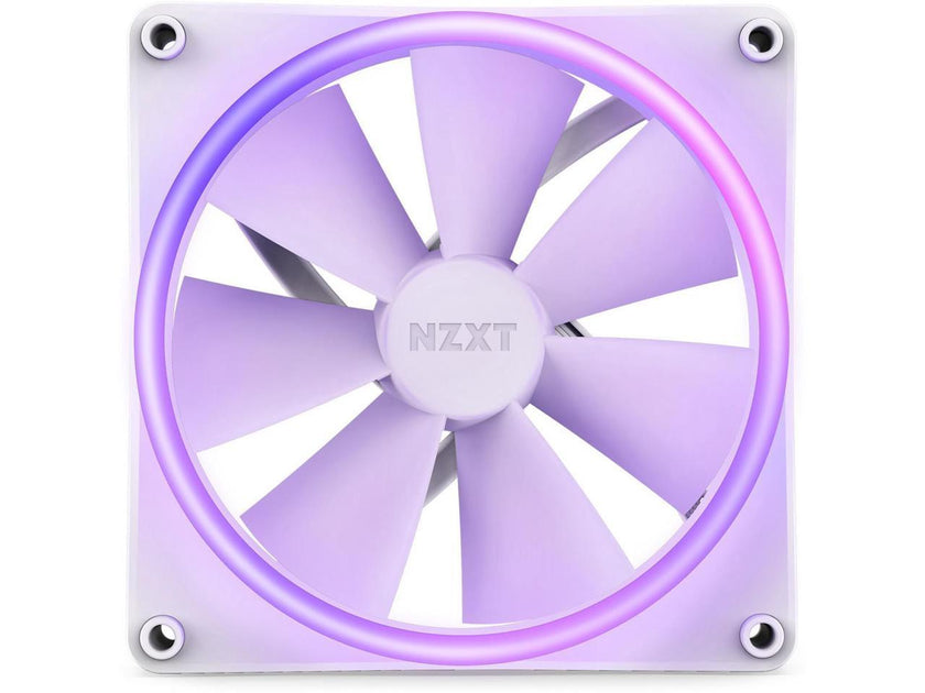 NZXT F140RGB Duo - 140mm Dual-sided RGB Fan - Twin Pack (White) w/RGB Controller RF-D14DF-W1