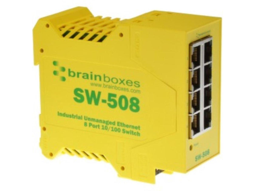 BRAINBOXES SW-508 INDUSTRIAL ETHERNET 8PORT SW