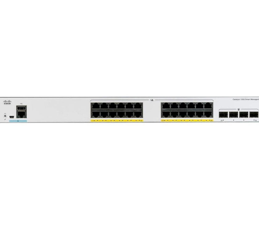 Cisco - C1000-24T-4G-L - Cisco Catalyst C1000-24T Ethernet Switch - 24 Ports - Manageable - 2 Layer Supported - Modular