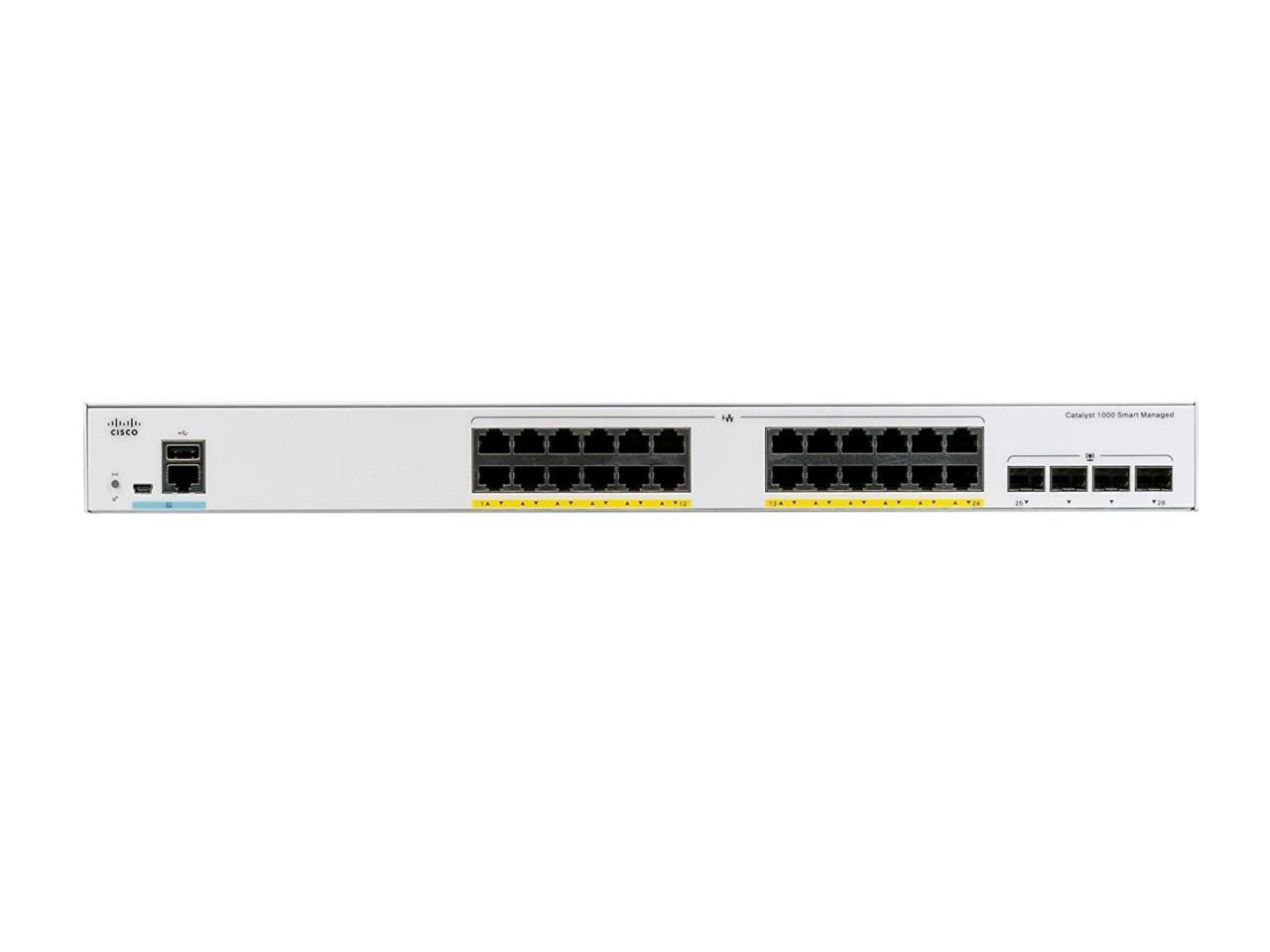Cisco - C1000-24T-4G-L - Cisco Catalyst C1000-24T Ethernet Switch - 24 Ports - Manageable - 2 Layer Supported - Modular