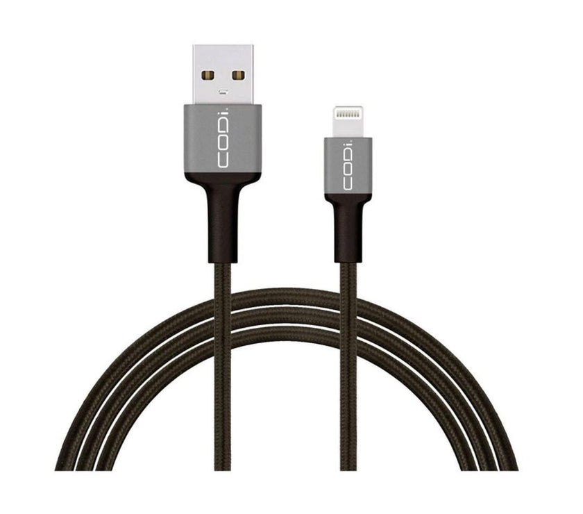 Codi 6' Braided Nylon USB-A to MFI Lightning Charge & Sync Cable A01070