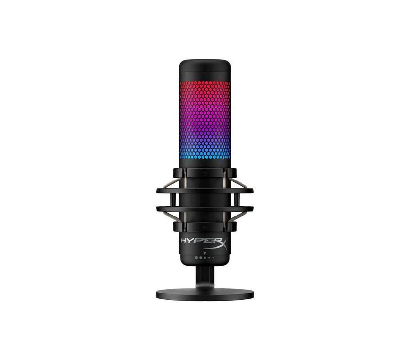 HyperX QuadCast S - USB Microphone (Black-Grey) - RGB Lighting