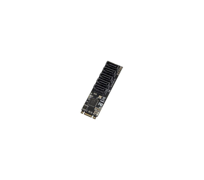 Syba 5 port Non-RAID SATA III 6Gbp/s to M.2 B+M Key Adapter PCI-e 3.0 x2 Bandwith