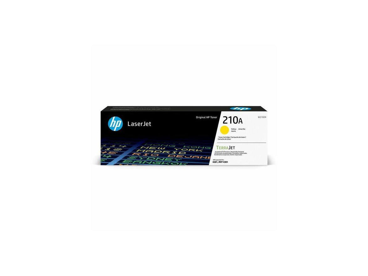 HP 210A Original Laser Toner Cartridge Yellow Pack W2102A