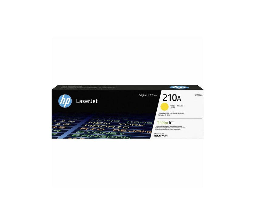 HP 210A Original Laser Toner Cartridge Yellow Pack W2102A