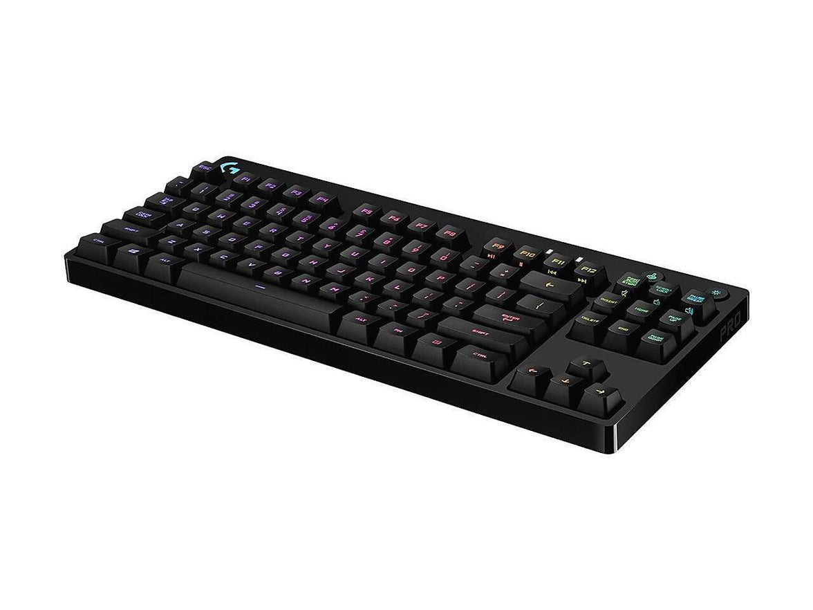 Logitech G PRO Mechanical Gaming Keyboard, Ultra Portable Tenkeyless Design, Detachable Micro USB Cable, 16.8 Million Color LIGHTSYNC RGB Backlit Keys