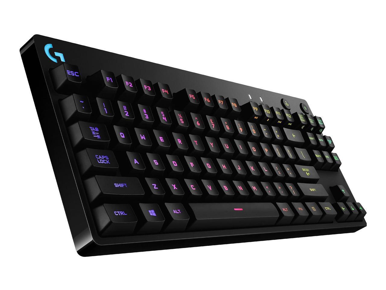 Logitech G PRO Mechanical Gaming Keyboard, Ultra Portable Tenkeyless Design, Detachable Micro USB Cable, 16.8 Million Color LIGHTSYNC RGB Backlit Keys